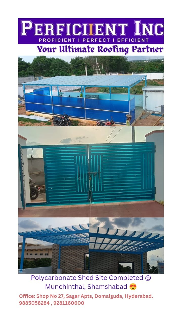 Polycarbonate Shed Complited – Munchintal-Shamshabad gallery